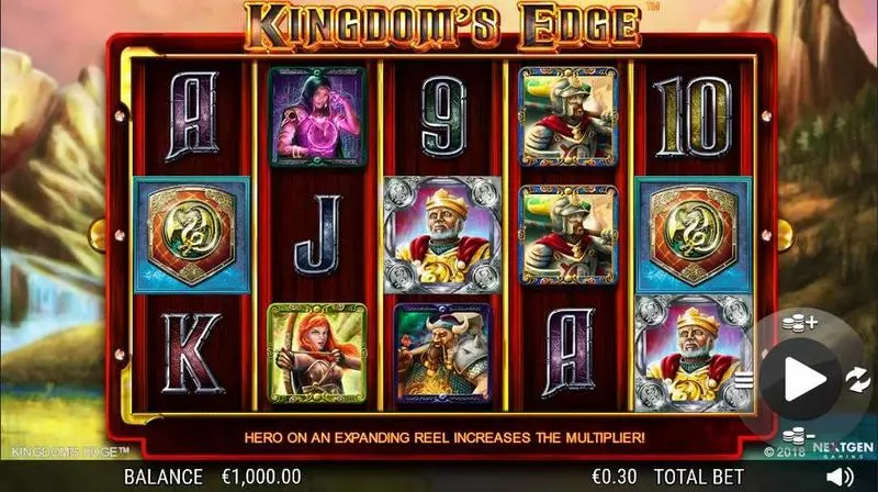 Kingdom's Edge  Real Money Slot made by NextGen Gaming - Main Screen Reels