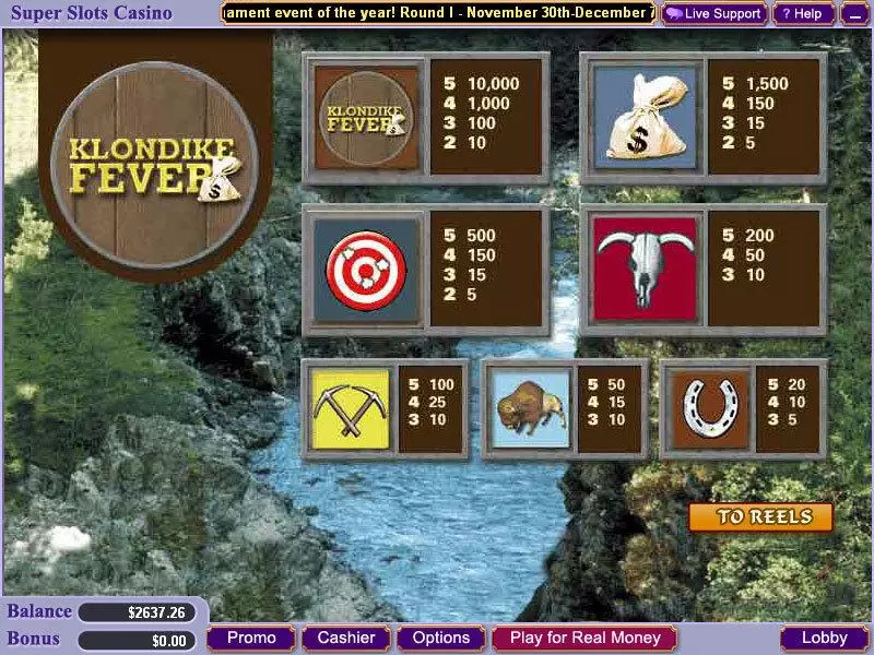 Klondike Fever  Real Money Slot made by Vegas Technology - Info and Rules