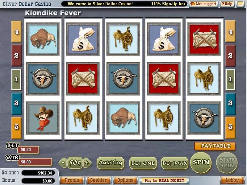 Klondike Fever  Real Money Slot made by Vegas Technology - Main Screen Reels