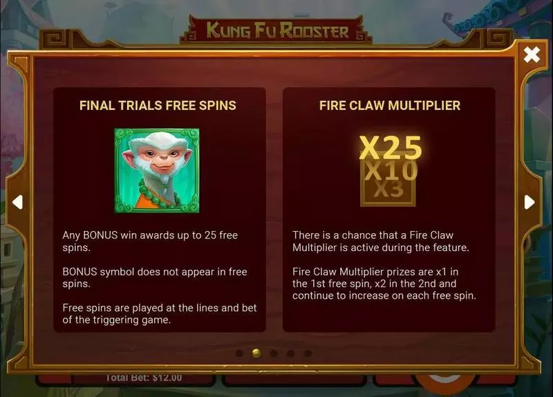 Kung Fu Rooster  Real Money Slot made by RTG - Bonus 1