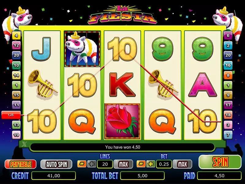 La Fiesta  Real Money Slot made by bwin.party - Main Screen Reels