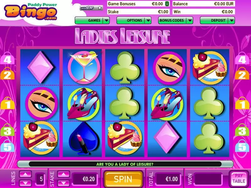 Ladies Leisure  Real Money Slot made by Virtue Fusion - Main Screen Reels