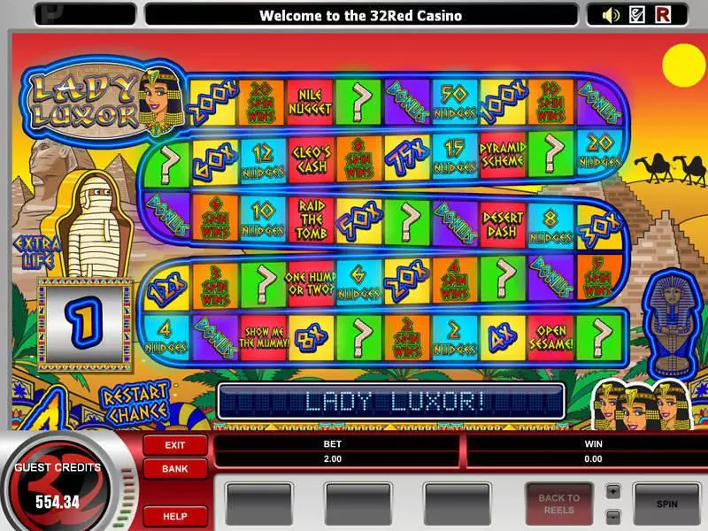 Lady Luxor  Real Money Slot made by Microgaming - Bonus 1
