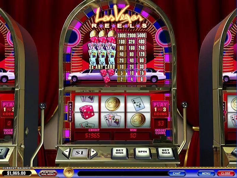 Las Vegas Reels  Real Money Slot made by PlayTech - Main Screen Reels