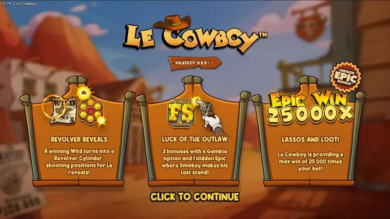 Le Cowboy  Real Money Slot made by Hacksaw Gaming - Info and Rules