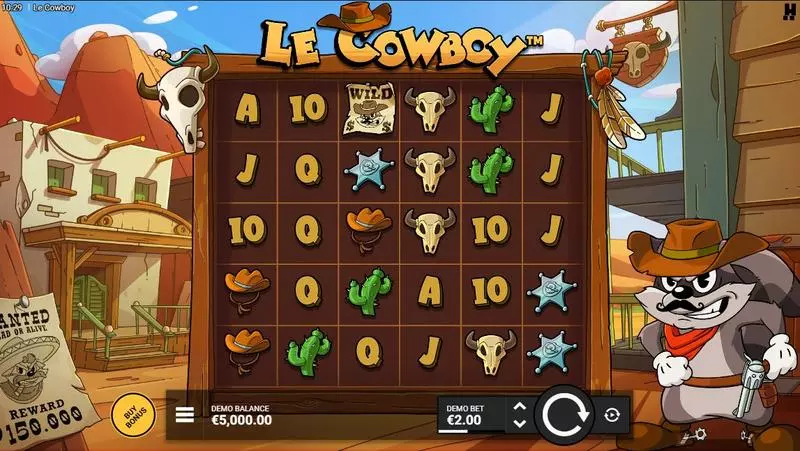 Le Cowboy  Real Money Slot made by Hacksaw Gaming - Main Screen Reels