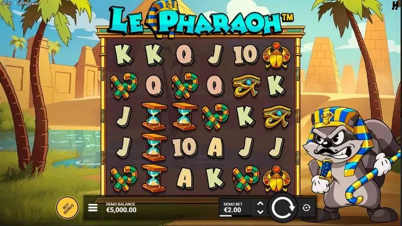 Le Pharaoh  Real Money Slot made by Hacksaw Gaming - Main Screen Reels