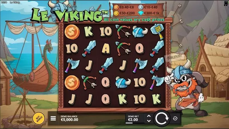 Le Viking  Real Money Slot made by Hacksaw Gaming - Main Screen Reels