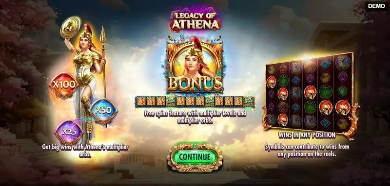 Legacy of Athena  Real Money Slot made by Red Rake Gaming - Info and Rules