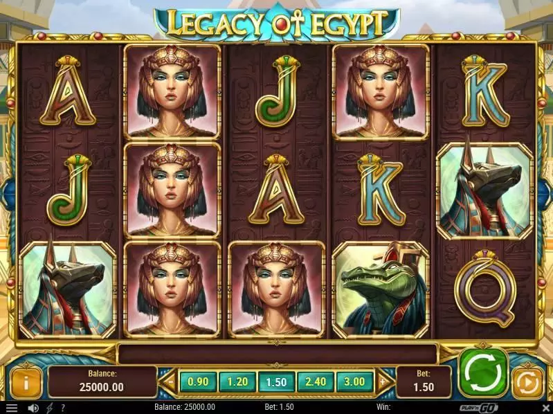Legacy of Egypt  Real Money Slot made by Play'n GO - Main Screen Reels