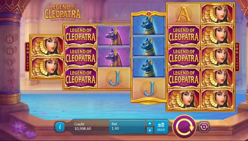 Legend of Cleopatra  Real Money Slot made by Playson - Main Screen Reels