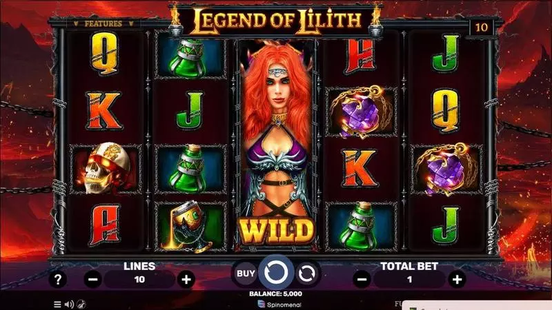 Legend Of Lilith  Real Money Slot made by Spinomenal - Main Screen Reels
