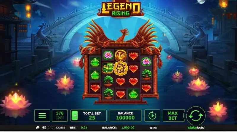 Legend Rising  Real Money Slot made by StakeLogic - Main Screen Reels