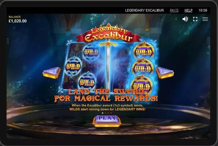Legendary Excalibur  Real Money Slot made by Red Tiger Gaming - Info and Rules