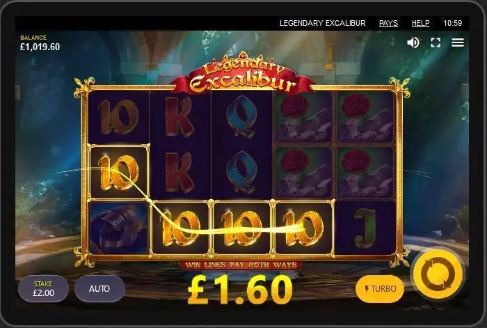 Legendary Excalibur  Real Money Slot made by Red Tiger Gaming - Winning Screenshot