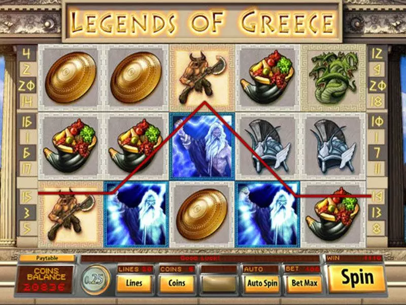 Legends of Greece  Real Money Slot made by Saucify - Main Screen Reels