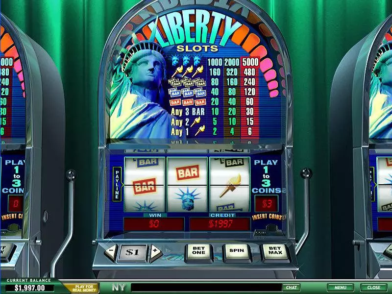 Liberty  Real Money Slot made by PlayTech - Main Screen Reels