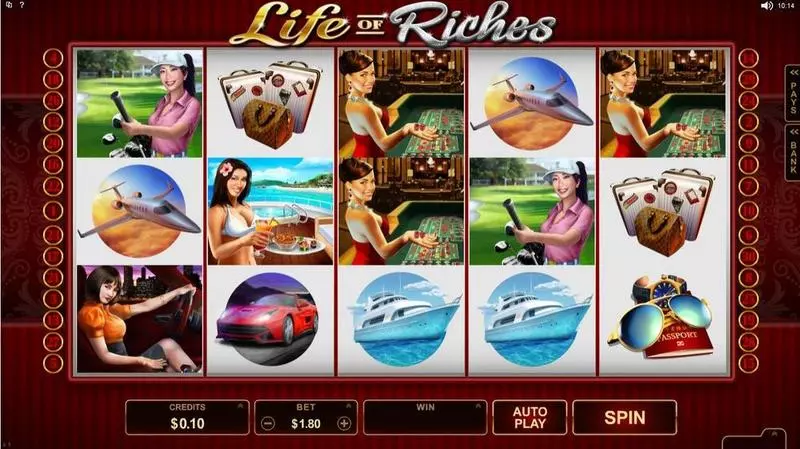 Life of Riches  Real Money Slot made by Microgaming - Main Screen Reels