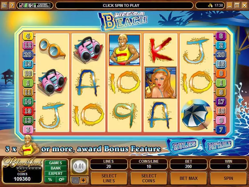 Lifes a Beach  Real Money Slot made by Microgaming - Main Screen Reels