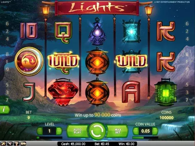 Lights  Real Money Slot made by NetEnt - Main Screen Reels