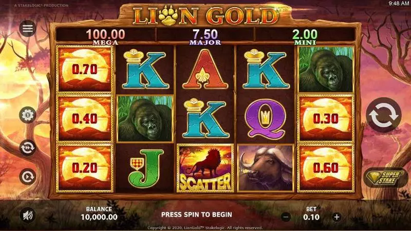 Lionn Gold  Real Money Slot made by StakeLogic - Main Screen Reels
