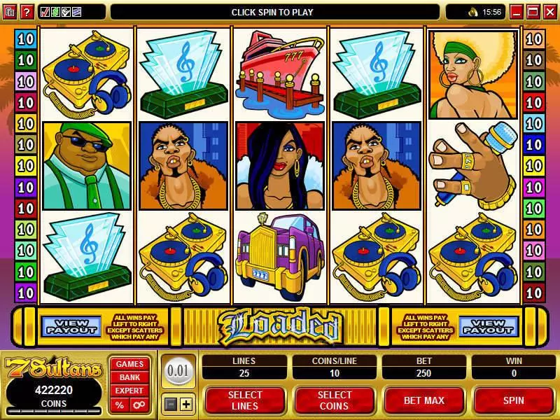 Loaded  Real Money Slot made by Microgaming - Main Screen Reels