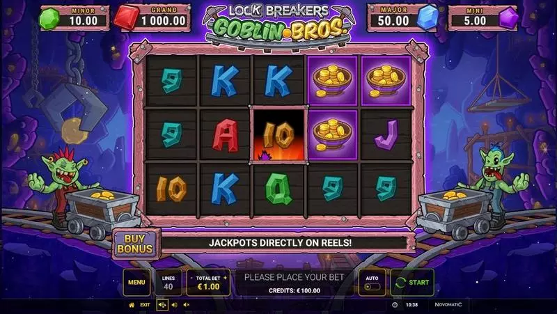 Lock Breakers – Goblin Bros  Real Money Slot made by Greentube - Main Screen Reels