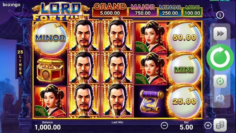 Lord Fortune  Real Money Slot made by Booongo - Main Screen Reels