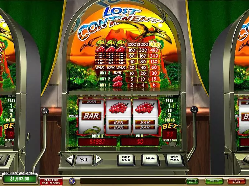 Lost Continent  Real Money Slot made by PlayTech - Main Screen Reels