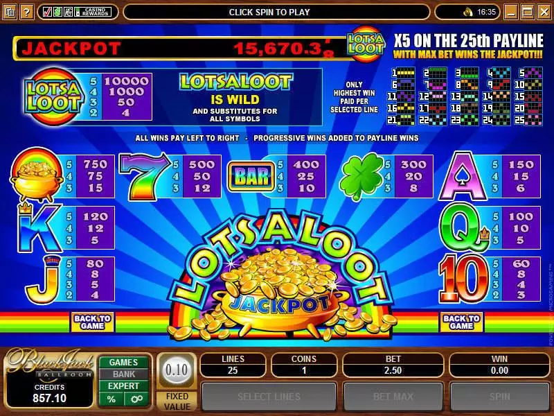 Lots A Loot 5-Reels  Real Money Slot made by Microgaming - Info and Rules