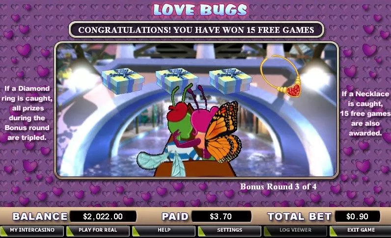 Love Bugs  Real Money Slot made by CryptoLogic - Bonus 1