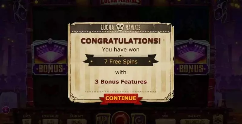 Lucha Maniacs  Real Money Slot made by Yggdrasil - Free Spins Feature