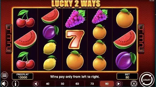 Lucky 2 Ways  Real Money Slot made by 1Spin4Win - Main Screen Reels