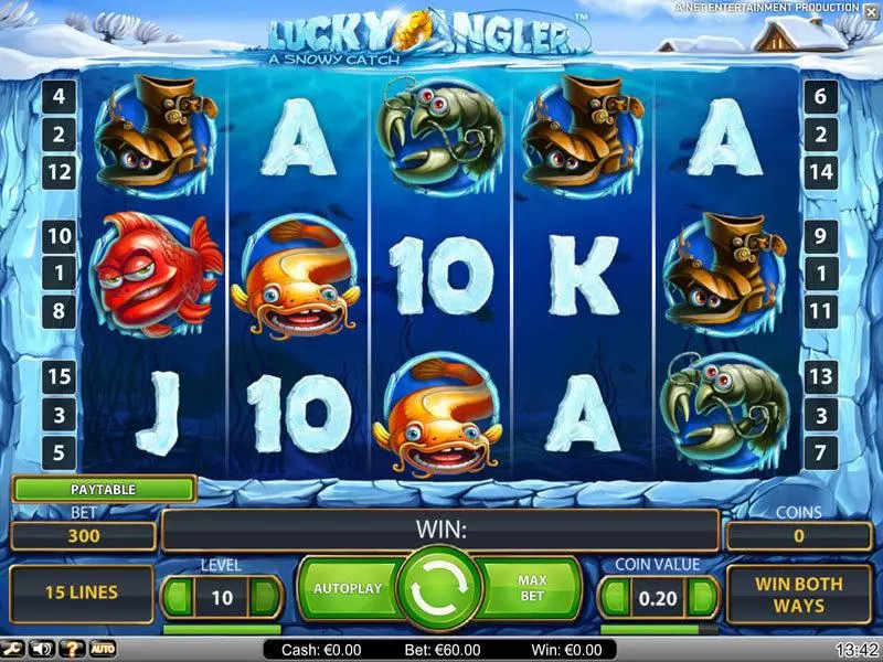 Lucky Angler  Real Money Slot made by NetEnt - Main Screen Reels
