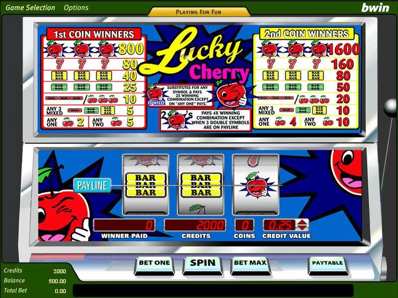 Lucky Cherry  Real Money Slot made by Amaya - Main Screen Reels
