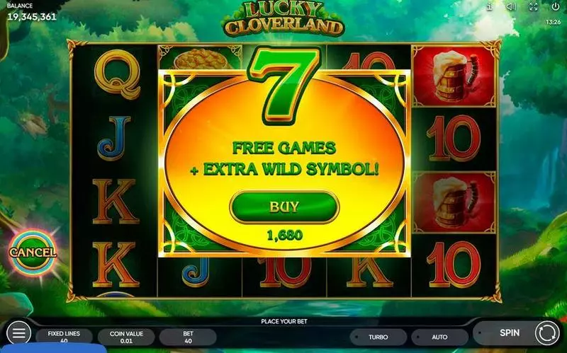 Lucky Cloverland  Real Money Slot made by Endorphina - Bonus 1