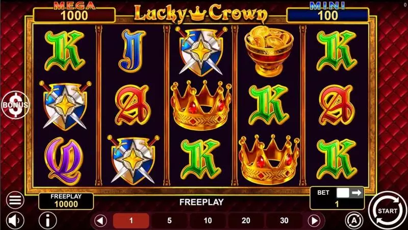 Lucky Crown Hold and Win  Real Money Slot made by 1Spin4Win - Main Screen Reels