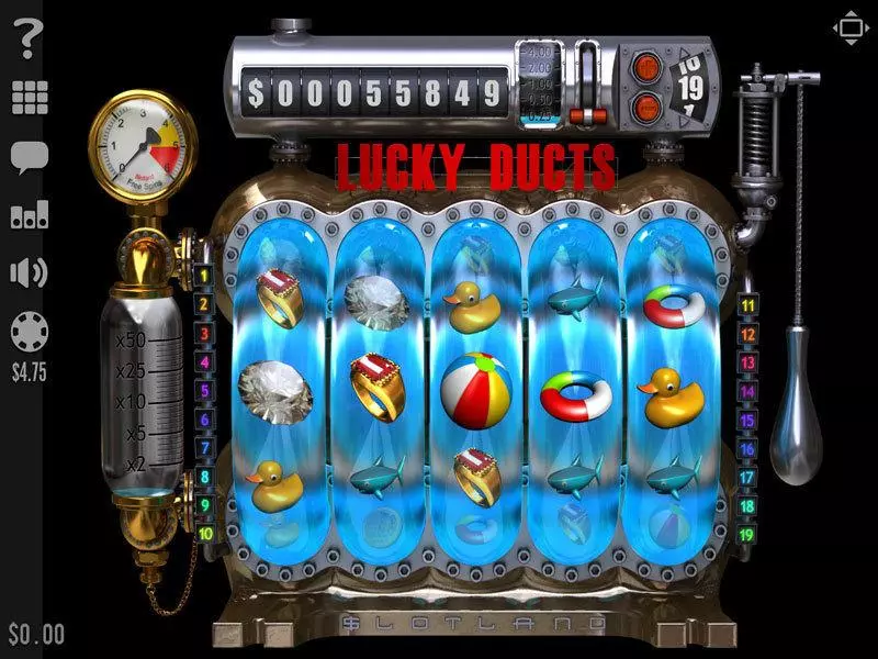 Lucky Ducts  Real Money Slot made by Slotland Software - Main Screen Reels