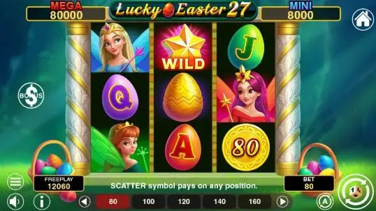 Lucky Easter 27 Hold And Win  Real Money Slot made by 1Spin4Win - Main Screen Reels