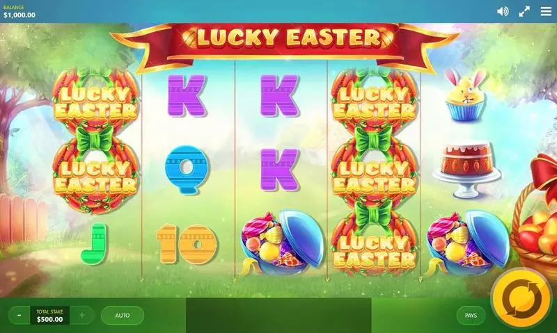 Lucky Easter  Real Money Slot made by Red Tiger Gaming - Main Screen Reels