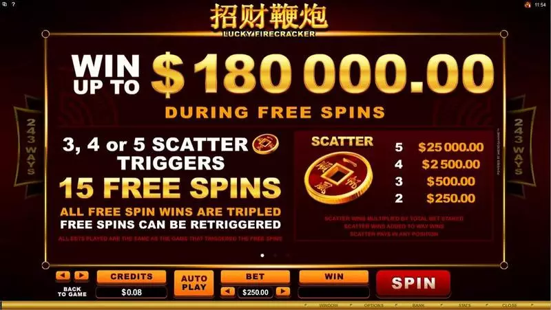 Lucky Firecracker  Real Money Slot made by Microgaming - Info and Rules