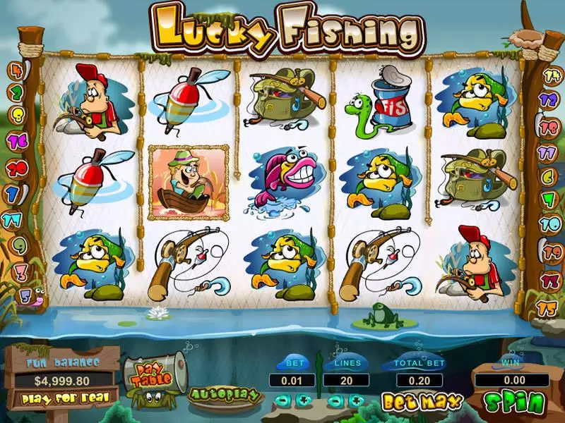 Lucky Fishing  Real Money Slot made by Topgame - Main Screen Reels