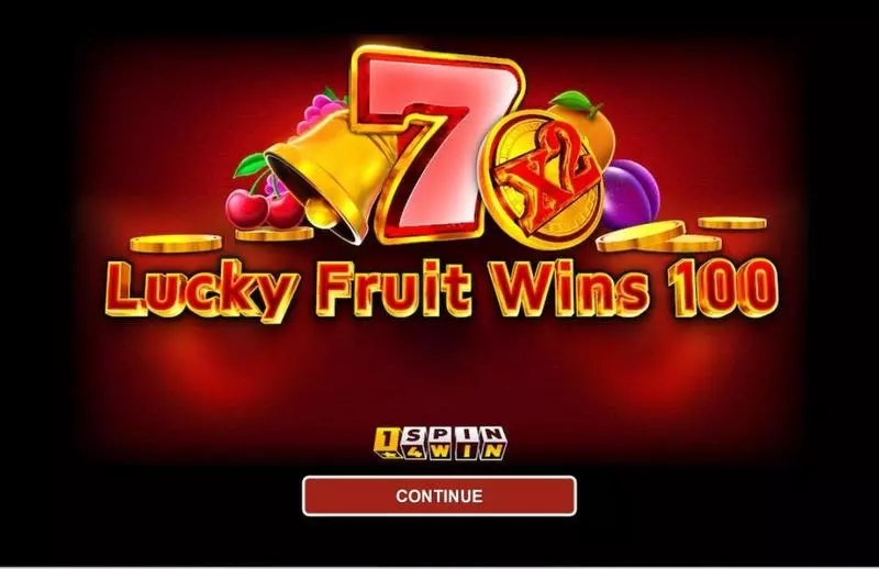 LUCKY FRUIT WINS 100  Real Money Slot made by 1Spin4Win - Introduction Screen