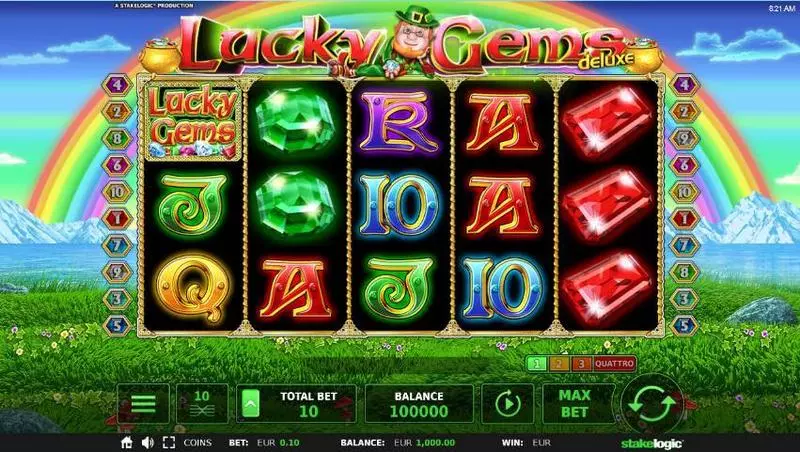 Lucky Gems Deluxe  Real Money Slot made by StakeLogic - Main Screen Reels