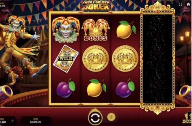 Lucky Golden Joker  Real Money Slot made by Dragon Gaming - Main Screen Reels