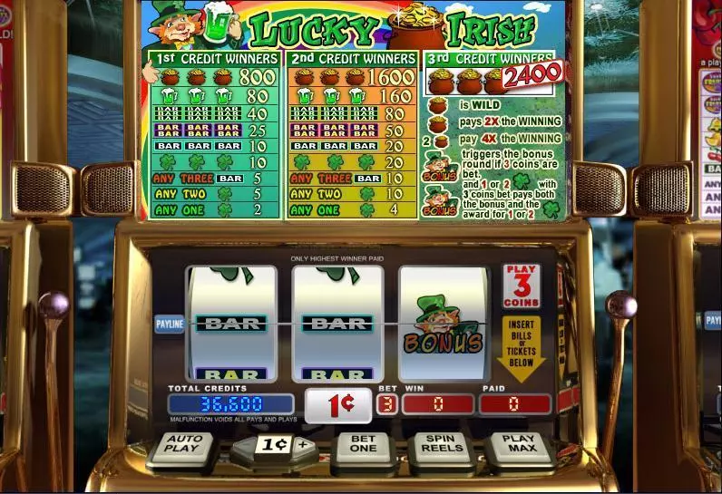 Lucky Irish  Real Money Slot made by WGS Technology - Main Screen Reels