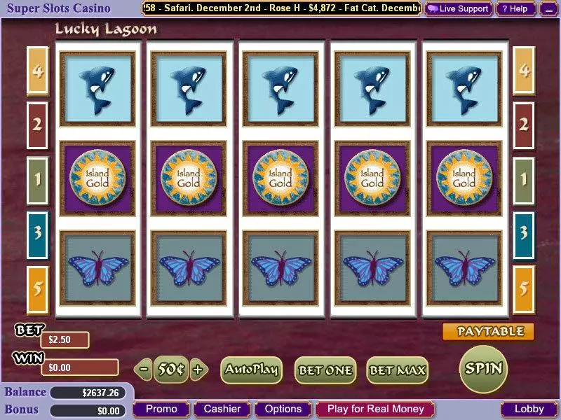 Lucky Lagoon  Real Money Slot made by Vegas Technology - Main Screen Reels