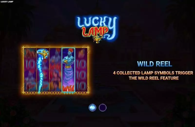 Lucky Lamp  Real Money Slot made by Wizard Games - Introduction Screen