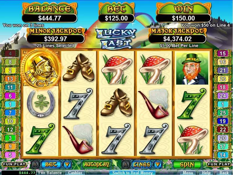 Lucky Last  Real Money Slot made by RTG - Main Screen Reels