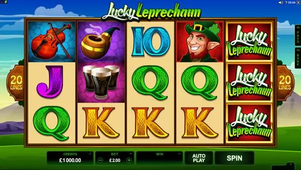 Lucky Leprechaun  Real Money Slot made by Microgaming - Main Screen Reels